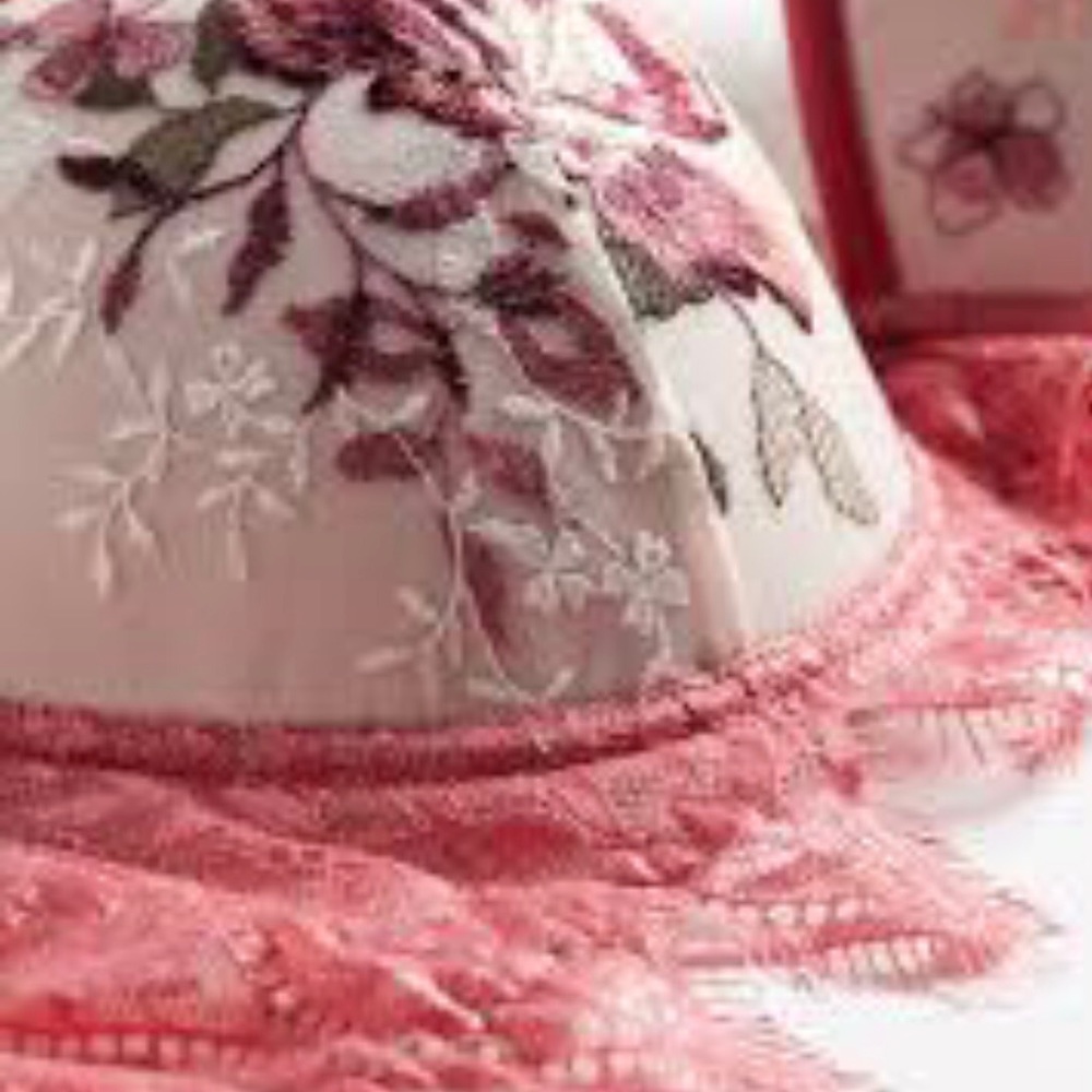 Intimissimi lace push-up, pink with asian flowers